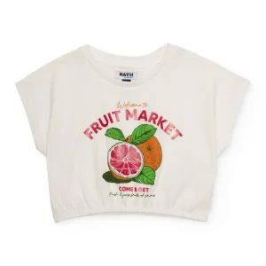 Camiseta de niña de punto con bajo engomado