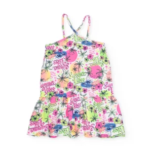 Vestido de niña de punto con tirantes finos