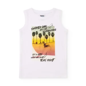 Camiseta de niño de punto con inspiración skater