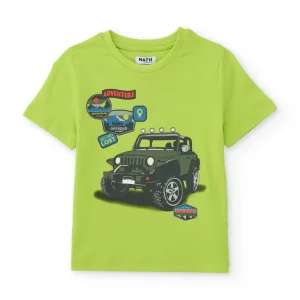 Camiseta de niño de punto con estampado aventurero