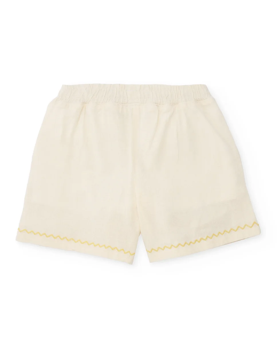 Short de niña de plana con motivos bordados - Imagen 3