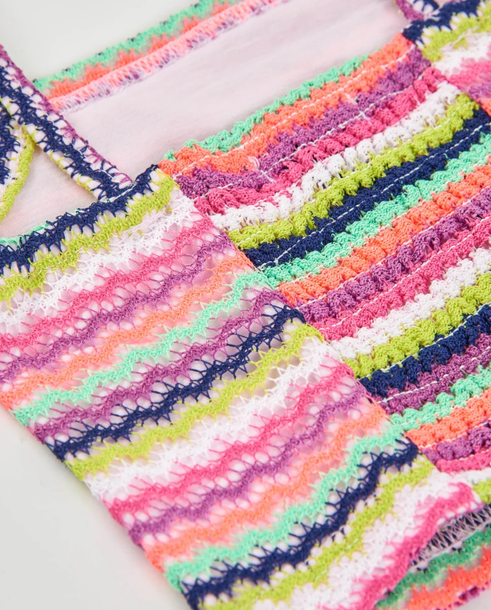 Top de niña de punto con estampado zig zag - Imagen 6