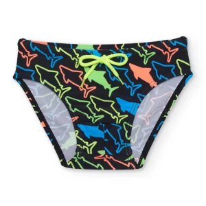 Bañador de niño de punto con cordón ajustable