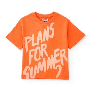 Camiseta de niño de punto con gran estampado frontal