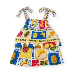 Top de niña de punto y tirantes de lazada