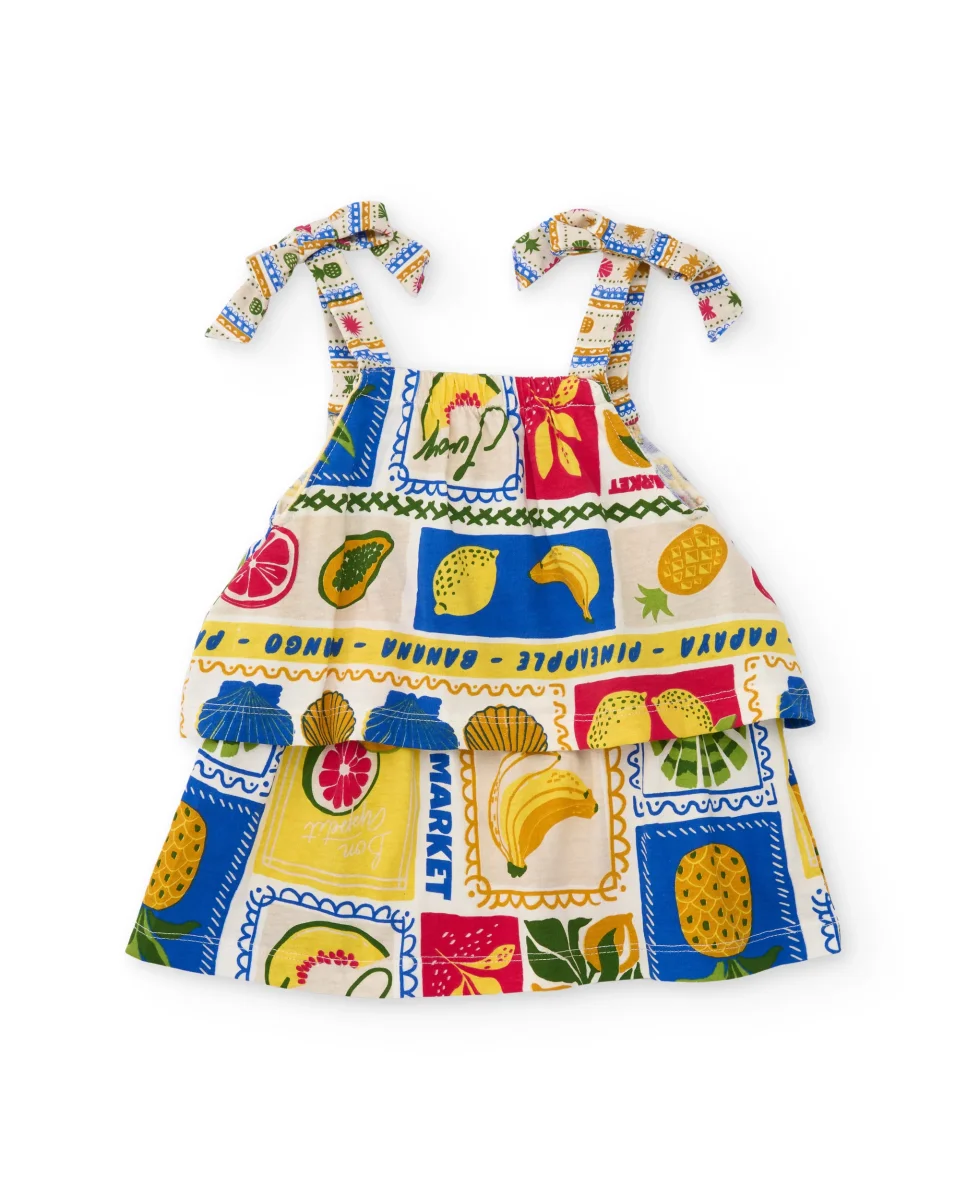 Top de niña de punto y tirantes de lazada - Imagen 2