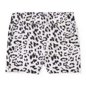 Short de niña de punto con diseño animal print