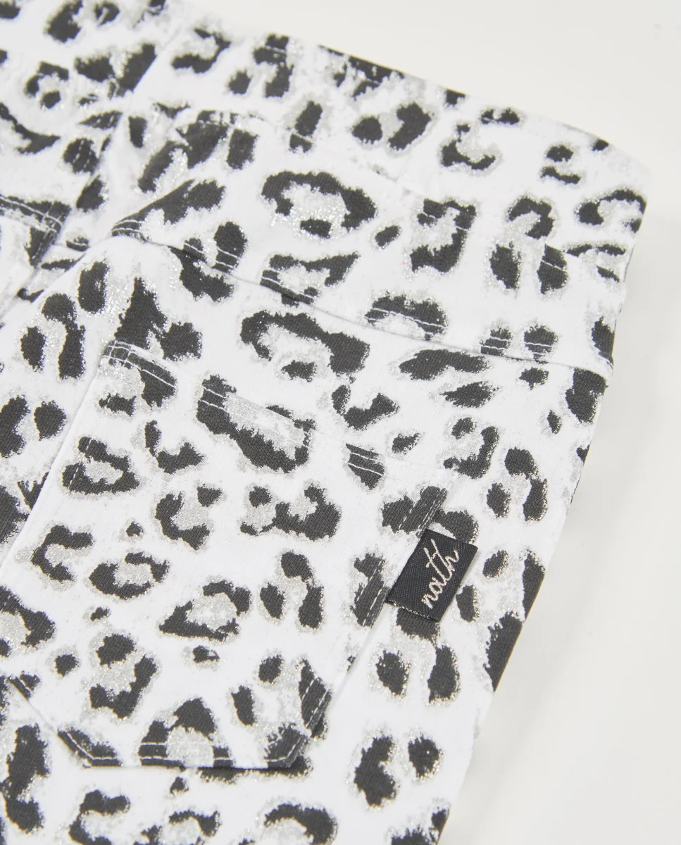 Short de niña de punto con diseño animal print - Imagen 5