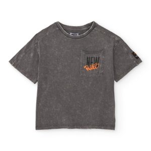 Camiseta de niño de punto con efecto lavado