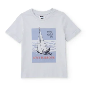 Camiseta de niño de punto con estampado náutico