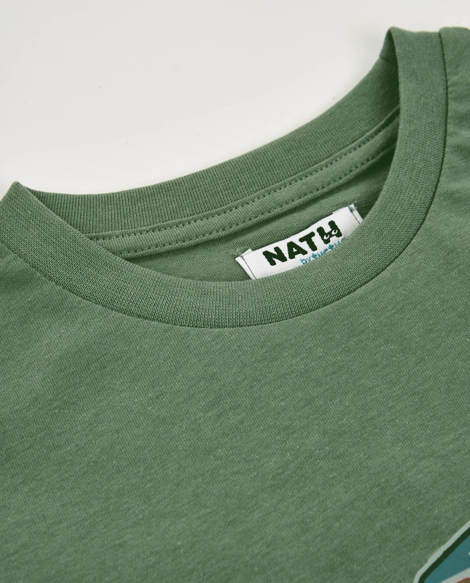 Camiseta de niño de punto con parches gráficos - Imagen 4