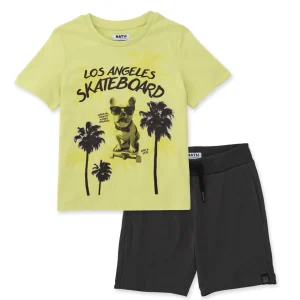 Conjunto de niño de punto y estilo urbano