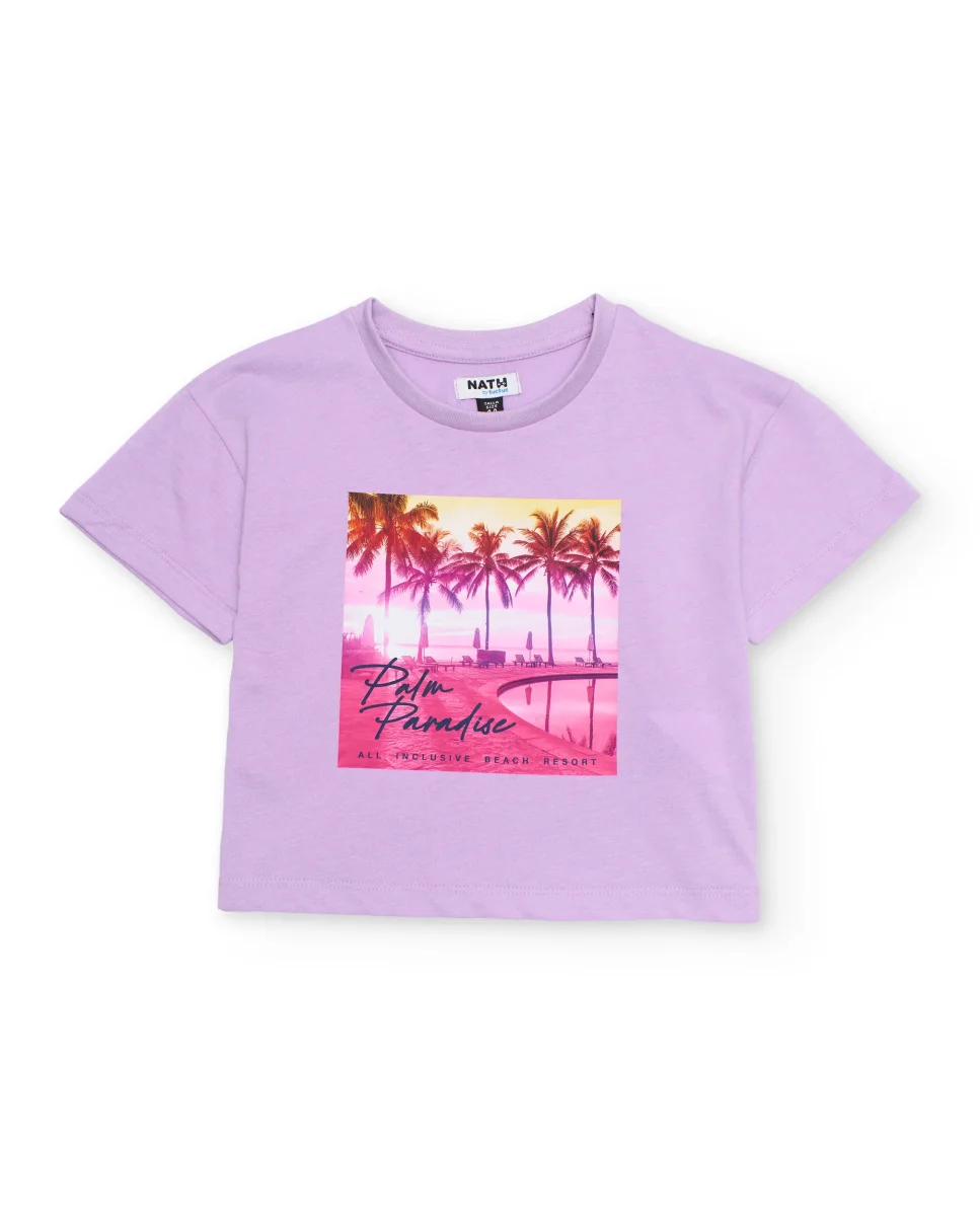 Conjunto de niña de punto con gráfico tropical - Imagen 3