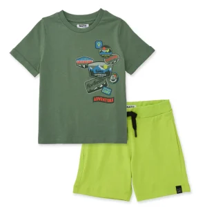 Conjunto de niño de punto y estilo explorador