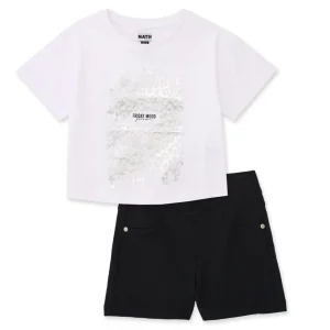 Conjunto de niña de punto con detalles brillantes