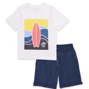 Conjunto de niño de punto con diseño surf