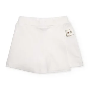 Falda pantalón de niña de punto con hebilla decorativa