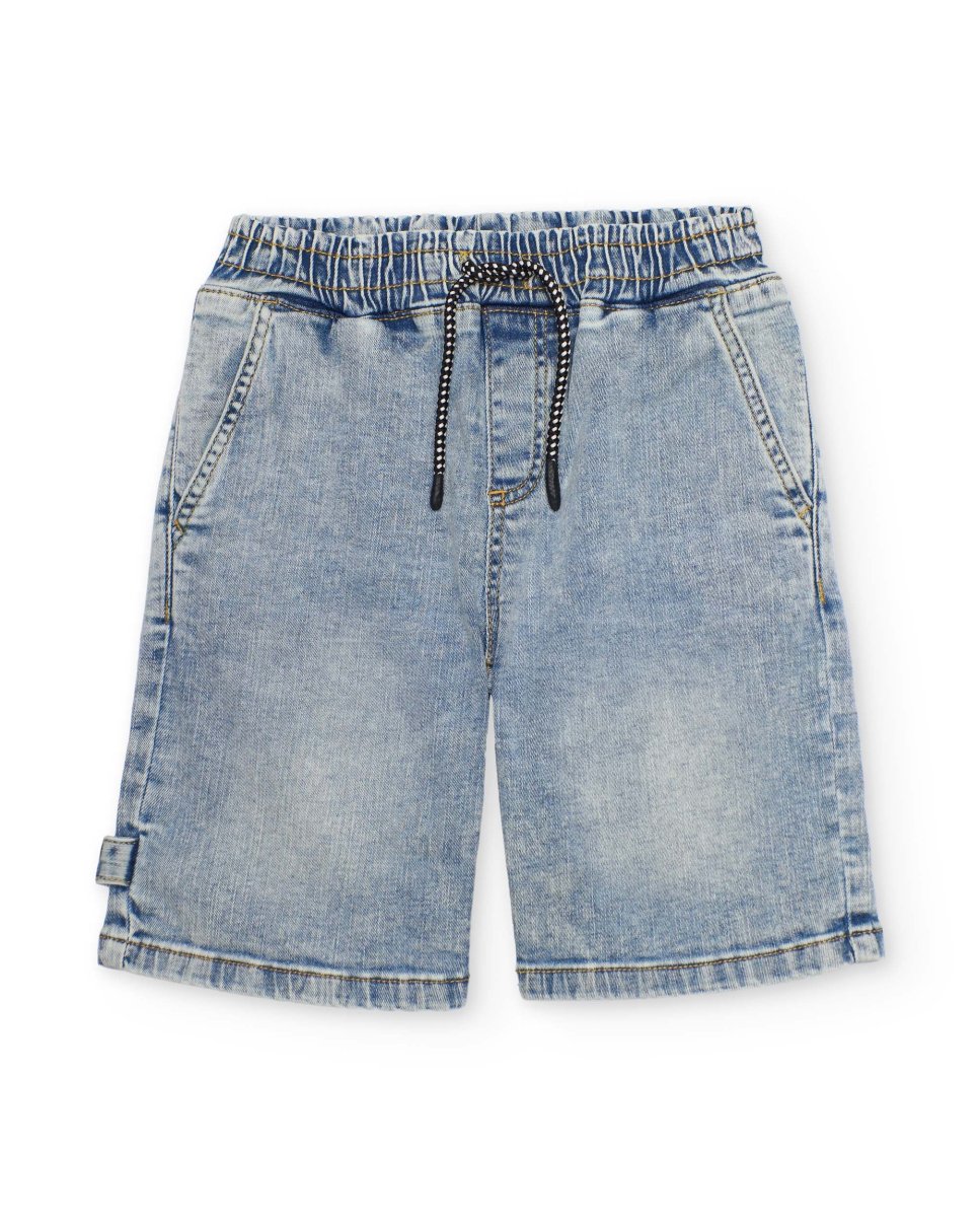 Bermuda de niño de plana y tejido denim - Imagen 3