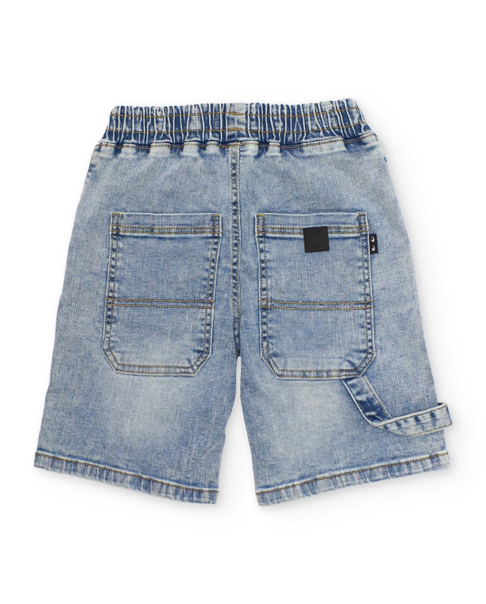 Bermuda de niño de plana y tejido denim - Imagen 4