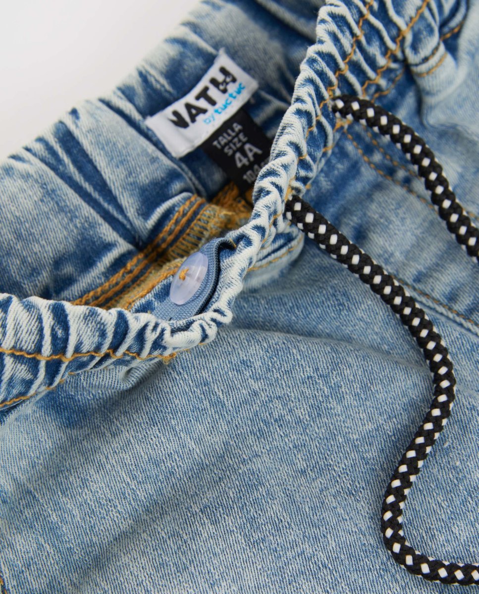 Bermuda de niño de plana y tejido denim - Imagen 5
