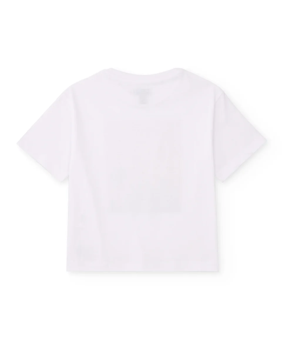 Camiseta de niño de punto y estampado con contraste - Imagen 4