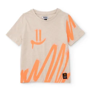 Camiseta de niño de punto con estampado artístico