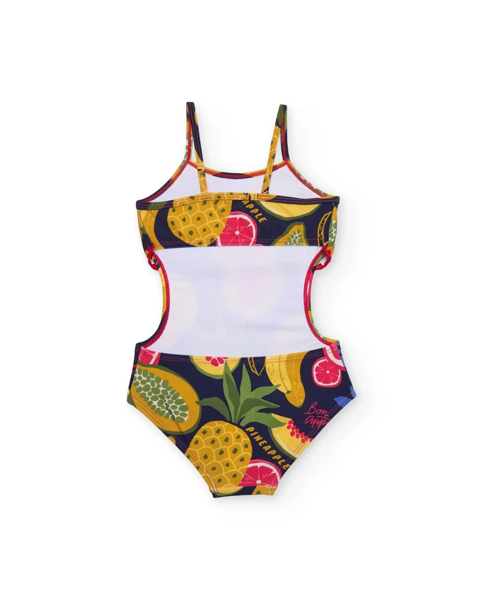 Bañador de niña de punto con volante frontal - Imagen 3