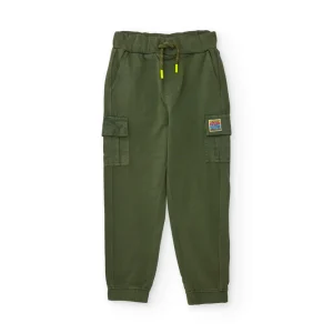 Pantalones de niño de punto con bolsillos cargo