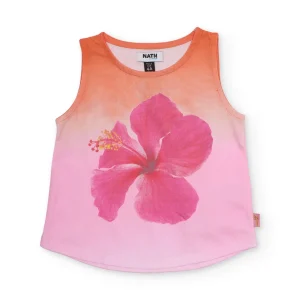 Camiseta de niña de punto con estampado frontal