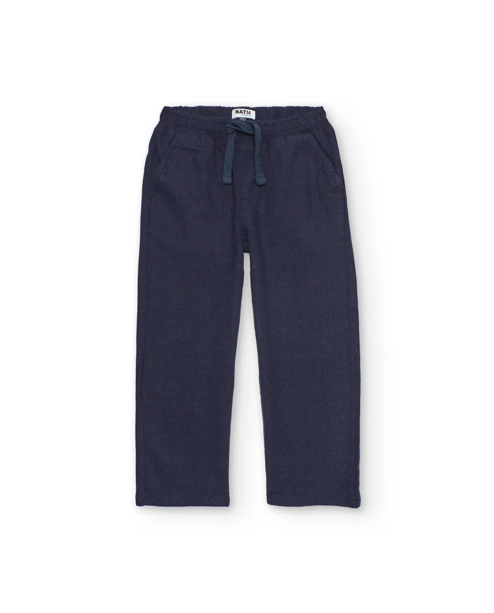 Pantalones de niño de plana con cintura elástica