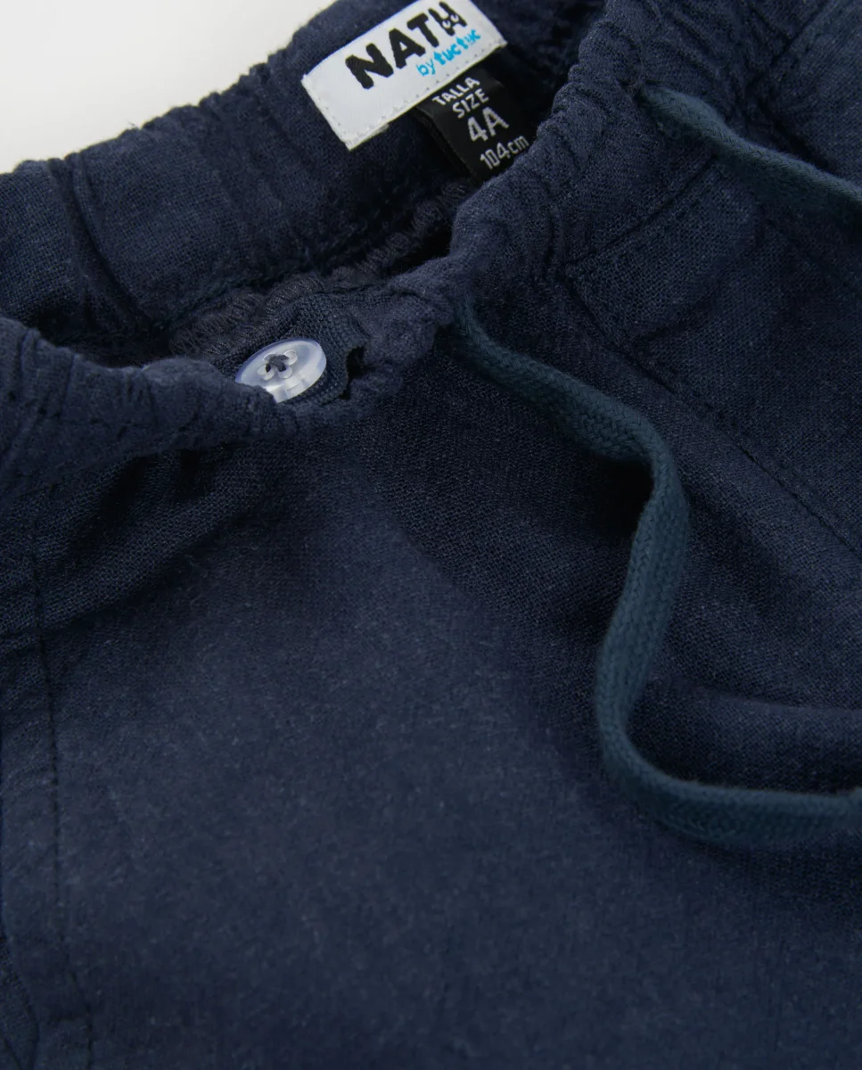 Pantalones de niño de plana con cintura elástica - Imagen 4