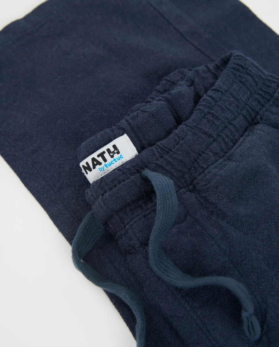 Pantalones de niño de plana con cintura elástica - Imagen 5