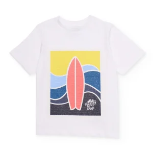 Camiseta de niño de punto con gráfico tabla de surf