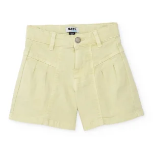 Short de niña de plana con pliegues frontales