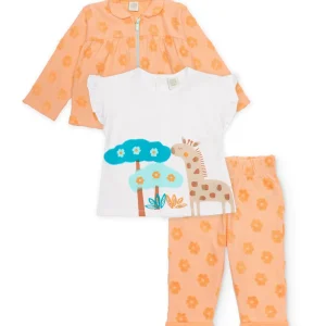 Conjunto de recién nacido de punto de tres piezas