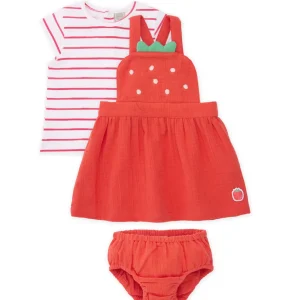 Conjunto de recién nacido de punto de tres piezas