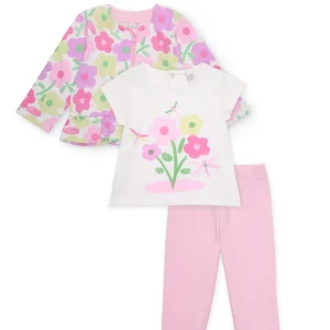 Conjunto de recién nacido de punto de tres piezas