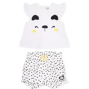 Conjunto de recién nacido de punto y estampado de manchas