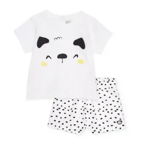 Conjunto de recién nacido de punto y diseño de perrito