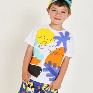 Camiseta de niño de punto con estampado abstracto