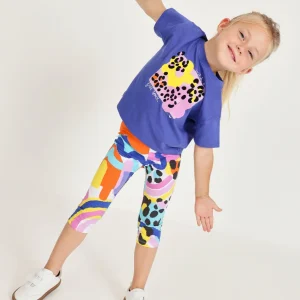 Conjunto de niña de punto con estampado abstracto