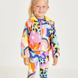 Chaqueta de niña de plana con diseño abstracto