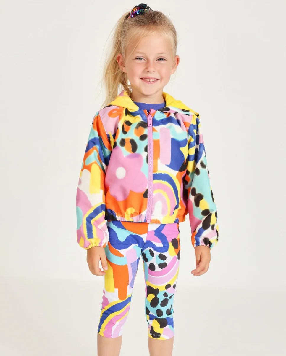 Chaqueta de niña de plana con diseño abstracto - Imagen 2