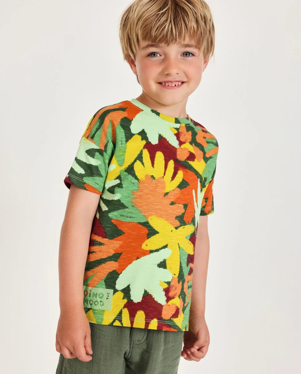 Camiseta de niño de punto con estampado integral