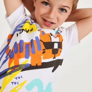 Camiseta de niño de punto con estampado grande