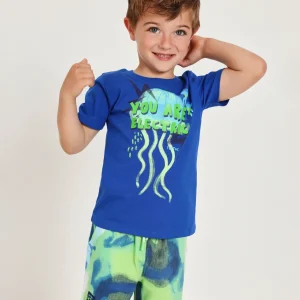Conjunto de niño de punto con llamativo estampado