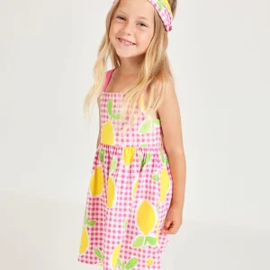 Vestido de niña de punto con falda evasé