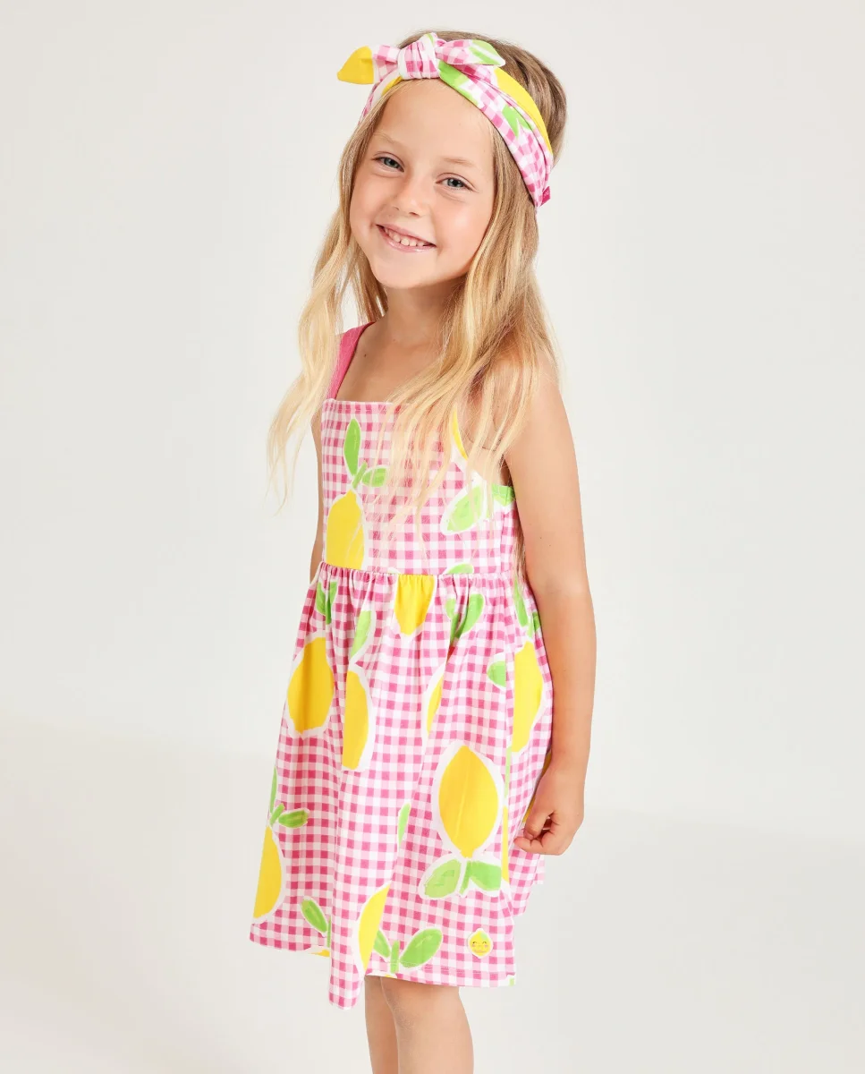 Vestido de niña de punto con falda evasé