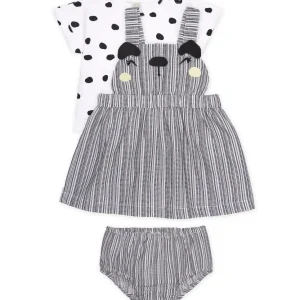 Conjunto de recién nacido de punto de tres piezas