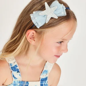 Diadema de niña de plana con lazo de tul